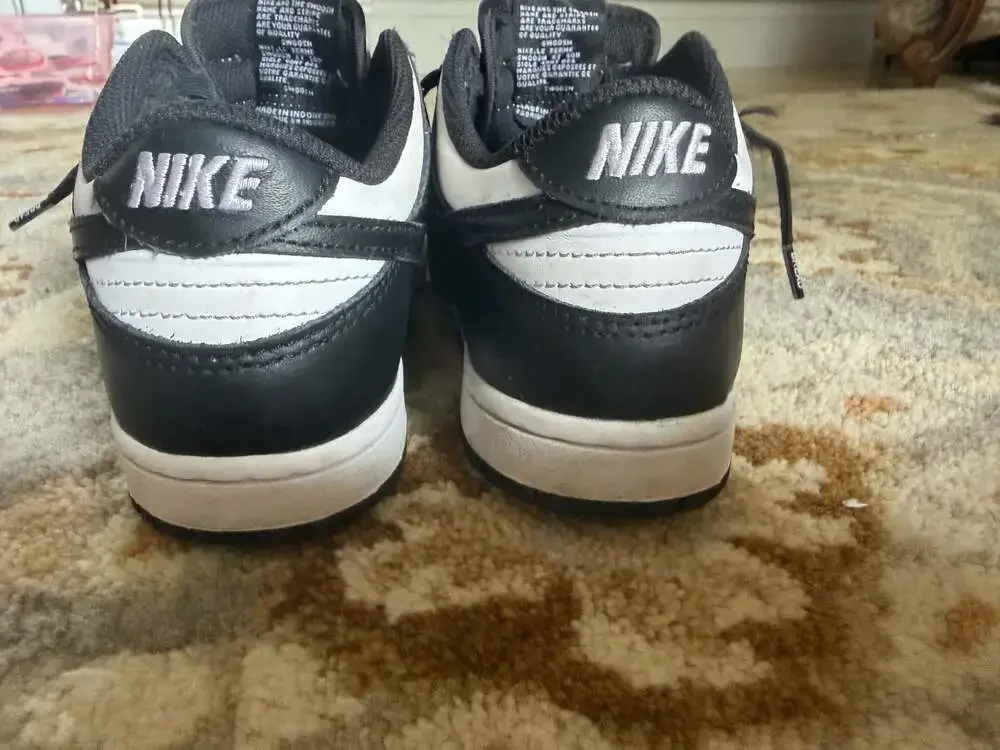 Nike Dunk Low Retro Panda Black White PS Sneakers Size 2.5Y